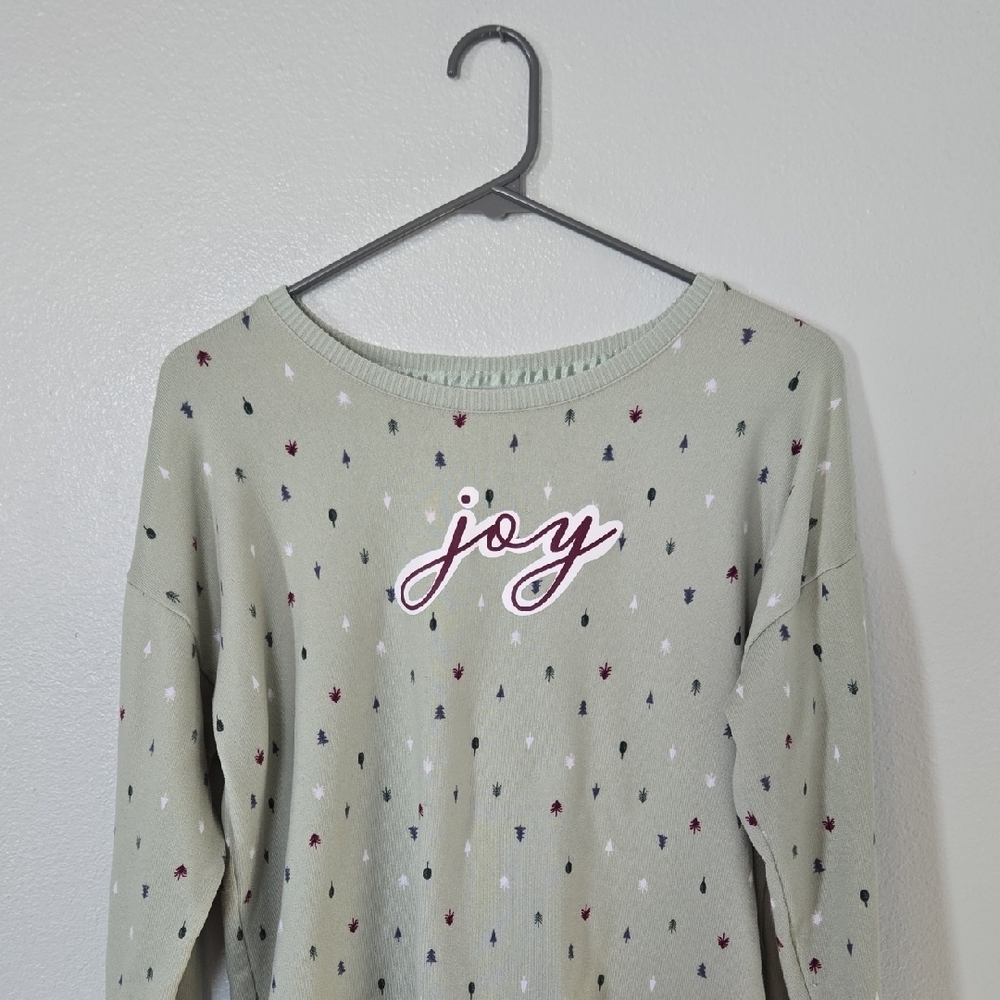 Lauren Conrad | Green Christmas Pajama Top Size Medium